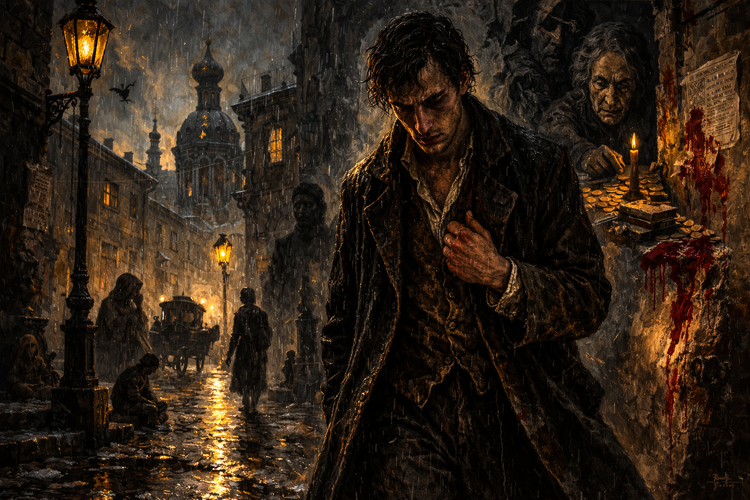 Capa representativa da obra Crime e Castigo.